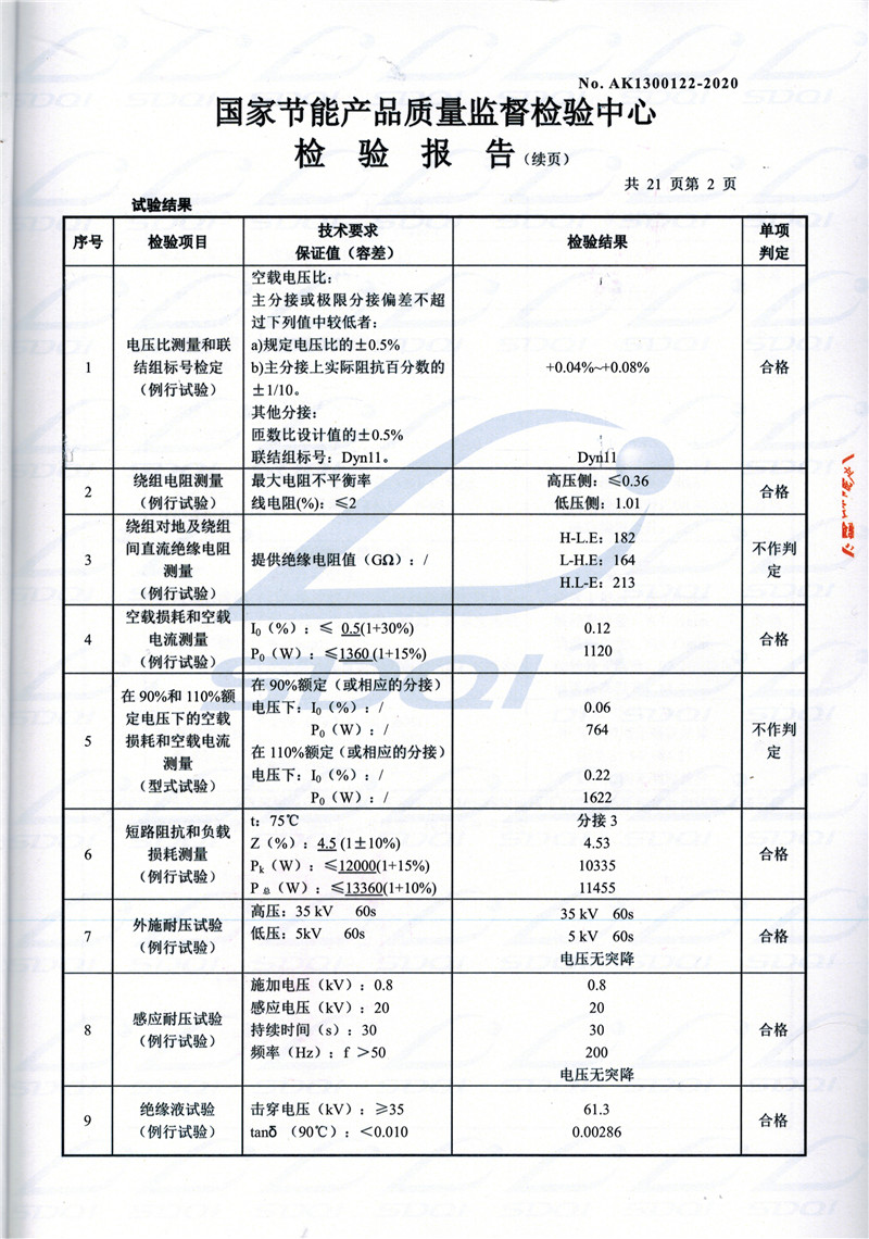 高低压试验报告-S11-1250祥云祥云祥云油浸式变压器-2.jpg